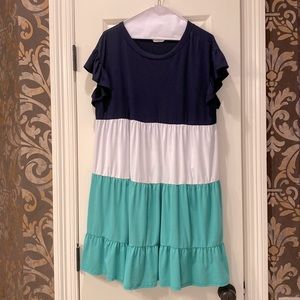 PRECIOUS ruffled, tiered dress! medium